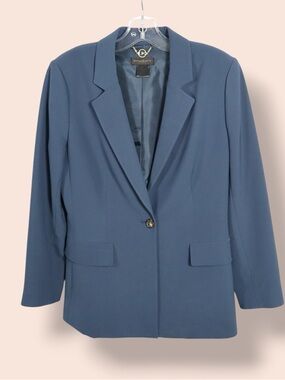 Donna Karan New York Blazer Women’s Size 8 Blue Tailored Career Jacket